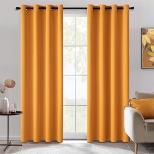 Cortina de Tela Blackout Opacas: Color amarillo
