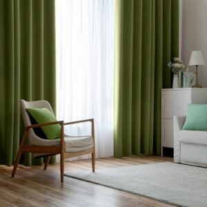Cortina de Tela Blackout Opacas: Color verde