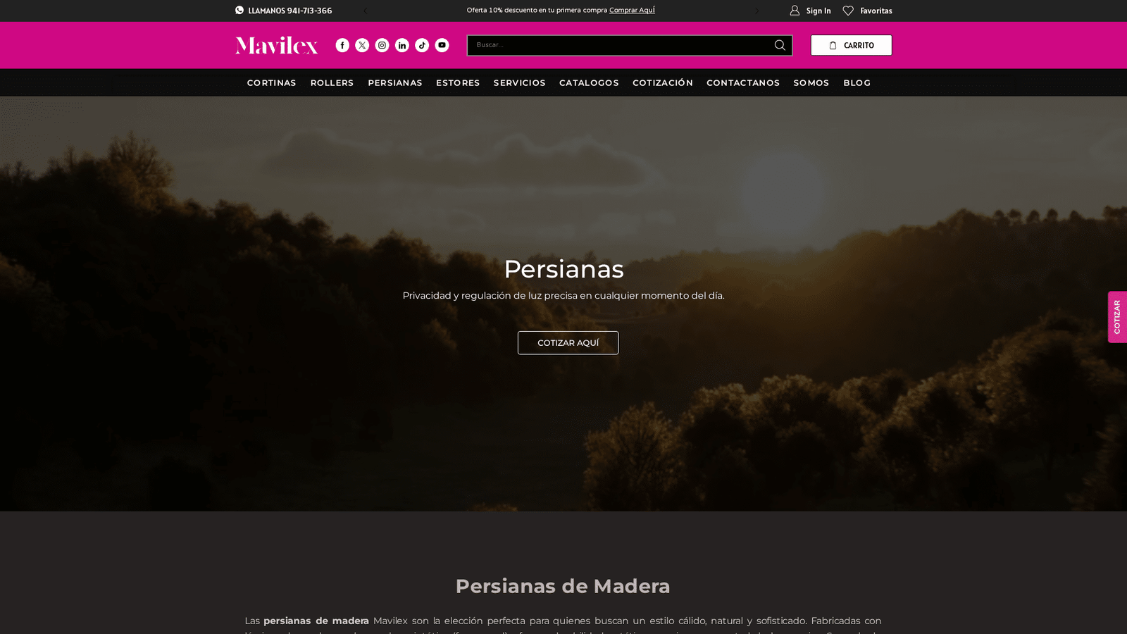 Persianas de madera
