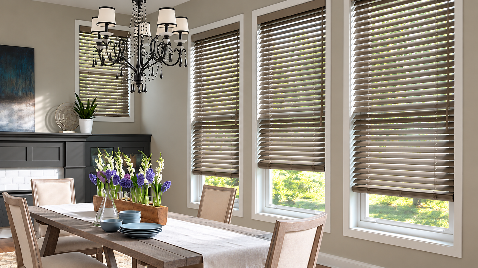 Persianas de madera para comedor Mavilex Lima &mdash; elegancia natural